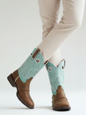Durango Lady Rebel Women's Powder N'' Lace Saddle Western Boots.
